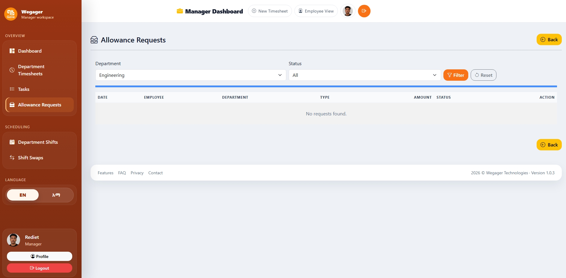 Allowance Tracking Dashboard