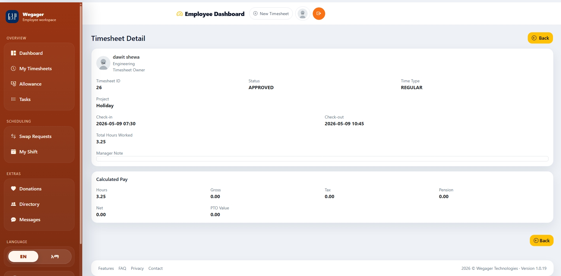 Quick Check-in/Out System