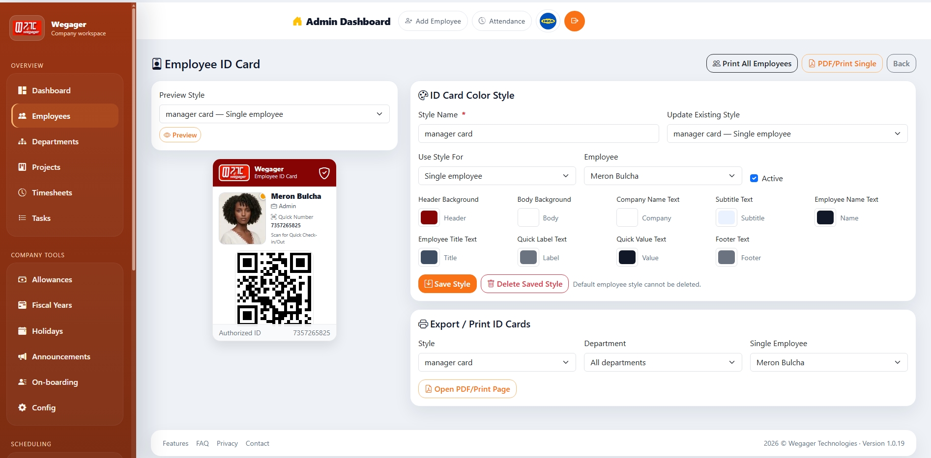 QR Code Attendance System Preview