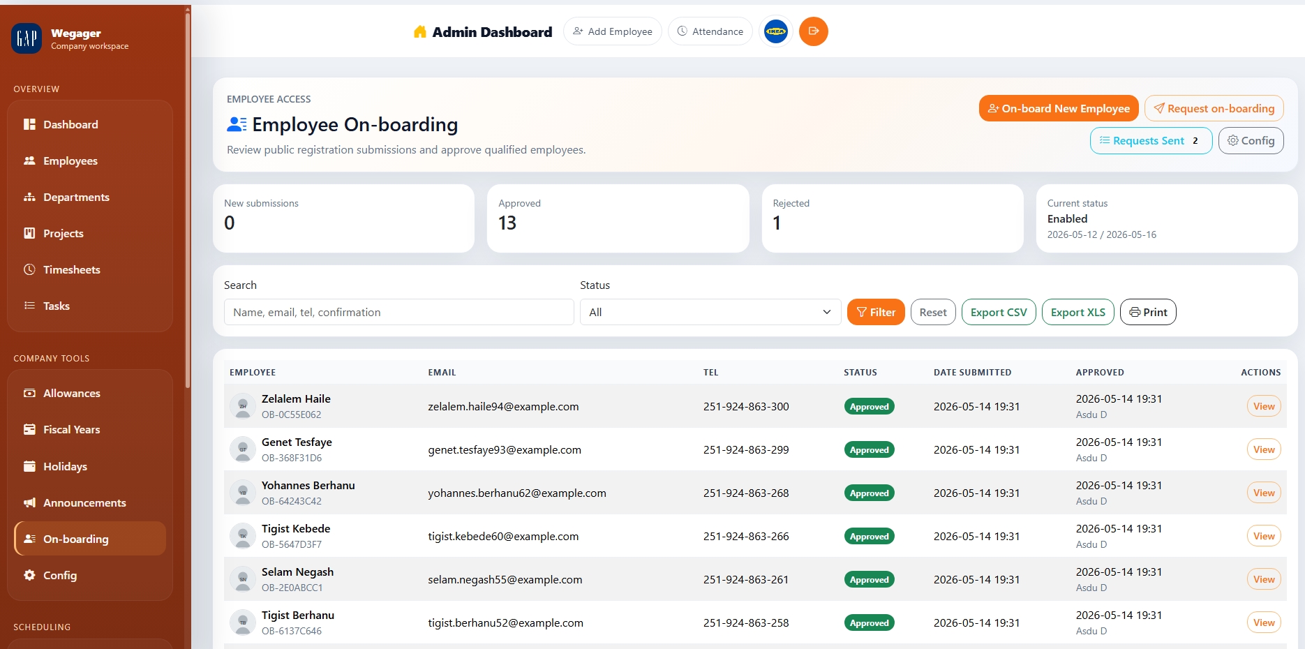 Employee Onboarding System